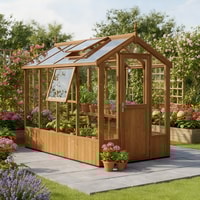 Swallow Lark 4x8 Wooden Greenhouse