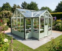 Swallow Mallard 8x11 Painted Wooden Greenhouse