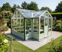 Swallow Mallard 8x11 Painted Wooden Greenhouse