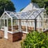 Swallow Mallard 8x15 Greenhouse Painted in White
