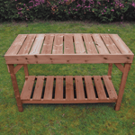 Bench with Shelf Oiled Finish