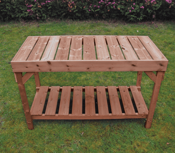 Bench with Shelf Oiled Finish