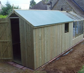 Painted Combination Shed Extension 6ft x 8ft with Floor