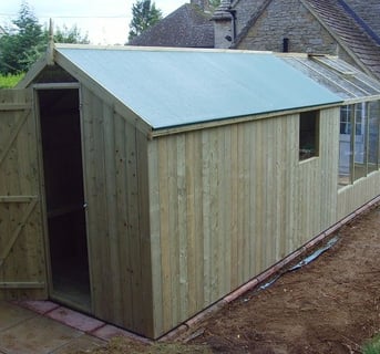 Painted Combination Shed Extension 6ft x 8ft with Floor