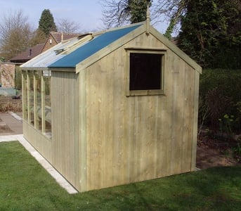 Painted Combination Shed Extension 6ft x 4ft and Floor