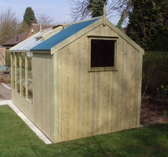 Painted Combination Shed Extension 6ft x 4ft and Floor