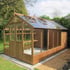 Swallow Raven 8x10 Combi greenhouse with 4ft Shed and Gutters