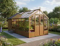 Swallow Raven 8x12 Greenhouse + 4ft Shed Combination