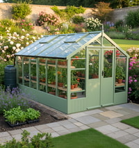 Swallow Raven 8x12 Painted Wooden Greenhouse