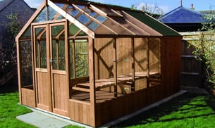 Swallow Raven 8x8 Greenhouse + 4ft Shed Combination