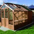 Swallow Raven 8x8 Greenhouse with 4ft Shed Combination in Thermowood