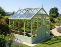 Swallow Raven 8x8 Painted Wooden Greenhouse