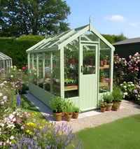 Swallow Robin 5x10 Painted Wooden Greenhouse