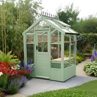 Swallow Robin 5x4 Painted Wooden Greenhouse