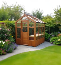 Swallow Robin 5x6 Wooden Greenhouse
