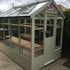 Swallow Robin 5x8 Wooden Greenhouse in Summer Green With Extra Shelving