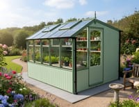 Swallow Rook 8x10 Painted Wooden Potting Shed