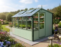 Swallow Rook 8x10 Painted Wooden Potting Shed