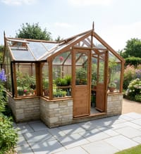 Swallow Swan 8x13 Dwarf Wall Wooden Greenhouse