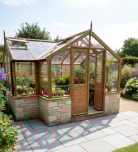 Swallow Swan 8x13 Dwarf Wall Wooden Greenhouse