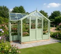 Swallow Swan 8x13 Painted Wooden Greenhouse