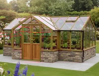 Swallow Swan 8x17 Dwarf Wall Wooden Greenhouse