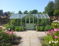 Swallow Swan 8x22 Painted Wooden Greenhouse