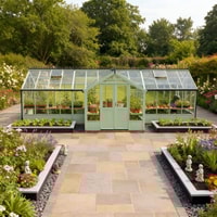 Swallow Swan 8x30 Painted Wooden Greenhouse