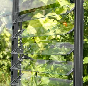 Vitavia 5 Blade Louvre Window (Black)