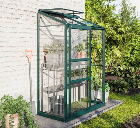Vitavia 2x4 Green IDA 900 Lean To Greenhouse