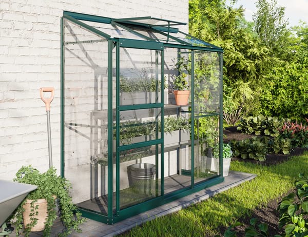 Vitavia 2x6 Green IDA 1300 Lean To Greenhouse