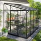 Vitavia 6x8 IDA 5200 Lean To Greenhouse in Black
