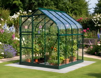 Vitavia 8x6 Green Orion 5000 Greenhouse - Horticultural Glass