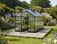 Vitavia 6x10 Black Apollo 6200 Greenhouse - Polycarbonate Glazing
