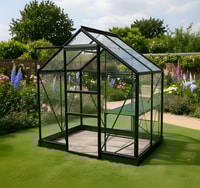 Vitavia 6x4 Black Apollo 2500 Greenhouse - Horticultural Glass