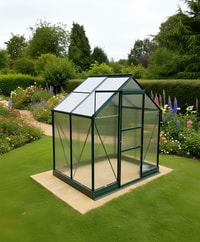 Vitavia 6x4 Green Apollo 2500 Greenhouse - Polycarbonate Glazing