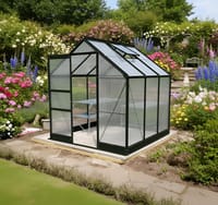 Vitavia 6x6 Black Apollo 3800 Greenhouse - Polycarbonate Glazing