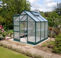 Vitavia 6x6 Green Apollo 3800 Greenhouse - Polycarbonate Glazing