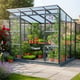 8x6 Grey Vitavia Freya Freestanding Lean To Greenhouse
