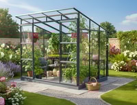 8x6 Grey Vitavia Freya 5900 Greenhouse
