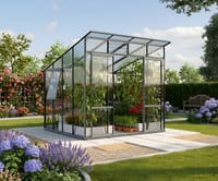 8x8 Vitavia Freya 7600 Greenhouse in Grey