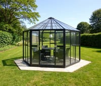 Vitavia Hera 9000 Black Orangery Greenhouse - Toughened Glass
