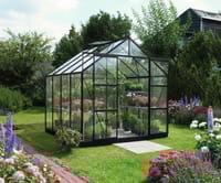Vitavia 8x8 Black Jupiter 6700 Greenhouse - Horticultural Glass