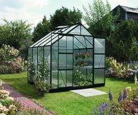 Vitavia 8x8 Black Jupiter 6700 Greenhouse - Polycarbonate Glazing