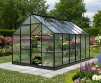 Vitavia 8x12 Black Neptune 9900 Greenhouse - Polycarbonate Glazing