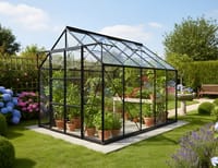 Vitavia 8x10 Black Phoenix 8300 Greenhouse - Toughened Glass
