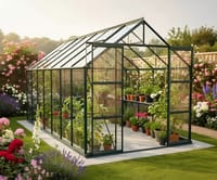 Vitavia 8x14 Green Phoenix 11500 Greenhouse - Toughened Glass