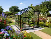 Vitavia 8x8 Black Phoenix 6700 Greenhouse - Horticultural Glass