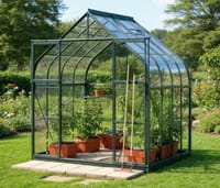 Vitavia 8x8 Green Saturn 6700 Greenhouse - Toughened Glass