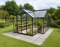 Vitavia Sirius Black Orangery Greenhouse - Toughened Glass
